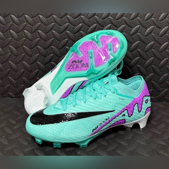 Nike Zoom Vapor 15 Elite FG Soccer Turquoise DJ4978-300 Mens Sz 5 Womens Sz 6.5